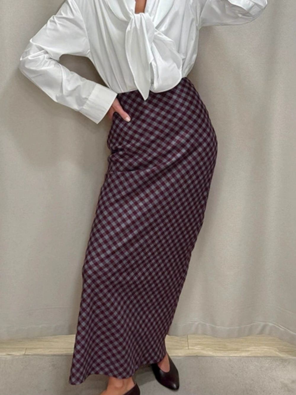 Forever 21 Plaid High Waist Bodycon Pencil Skirt Fall